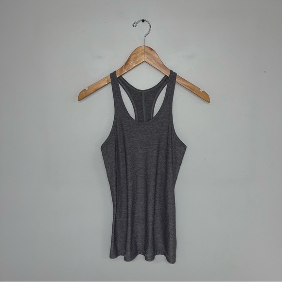 Lululemon Tank Top Women’s Size 6 US‎ Grey Heathered Racerback - Picture 2 of 7